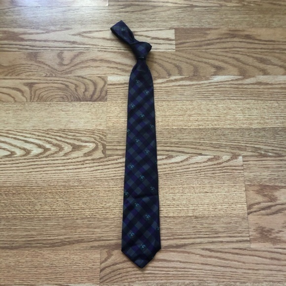 Club Room Silk Plaid with Mallard Drake Ducks Tie - Picture 4 of 7